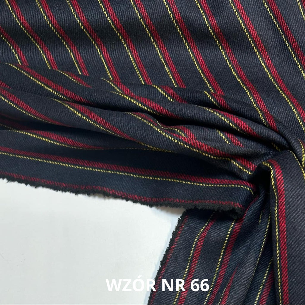 Tkanina wełniana w pasy, stroje historyczne, 82% wełny, nr 66