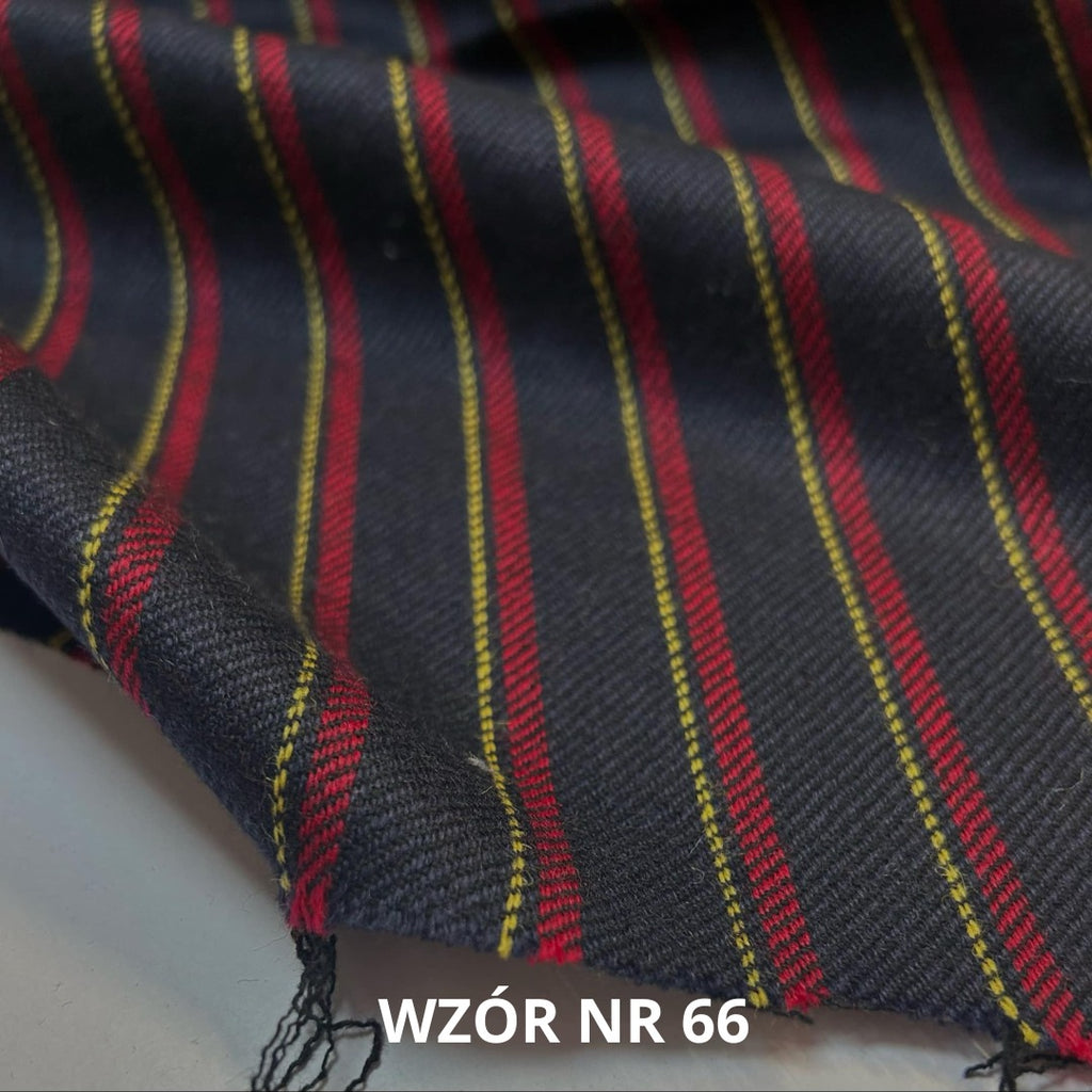Tkanina wełniana w pasy, stroje historyczne, 82% wełny, nr 66