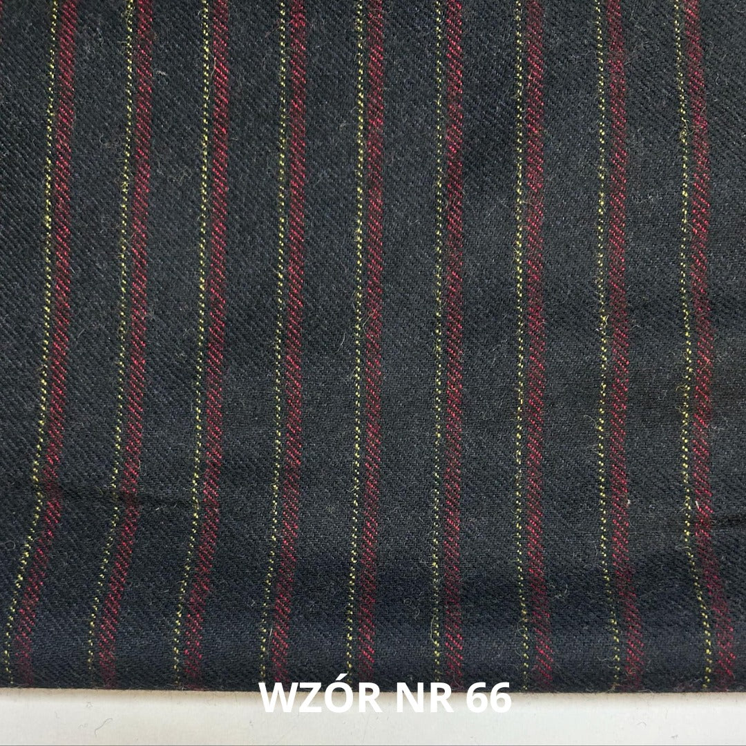 Tkanina wełniana w pasy, stroje historyczne, 82% wełny, nr 66