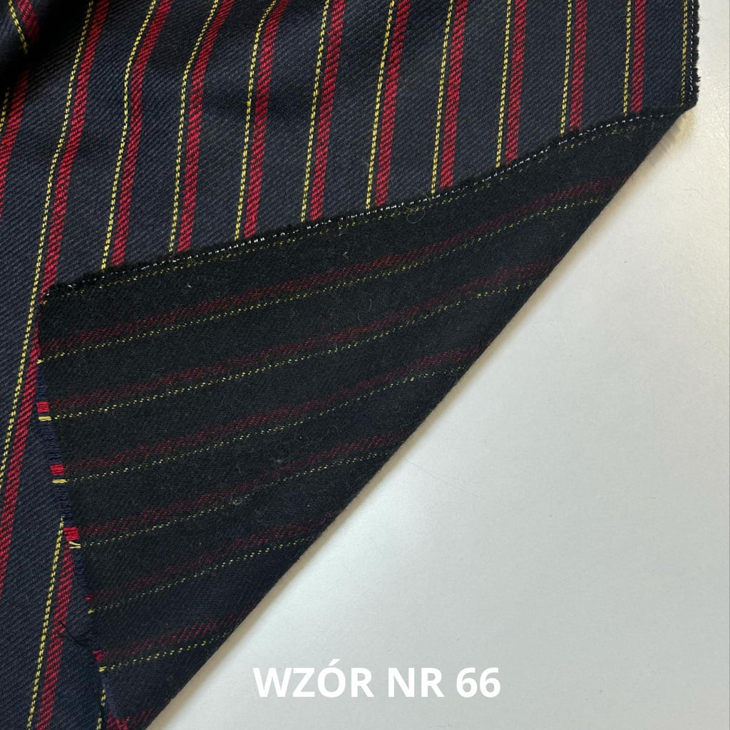 Tkanina wełniana w pasy, stroje historyczne, 82% wełny, nr 66