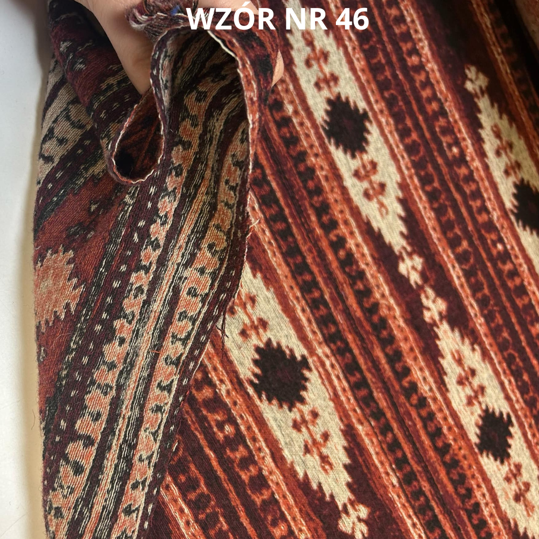 Tkanina, wzór, 57% wełna, nr 46