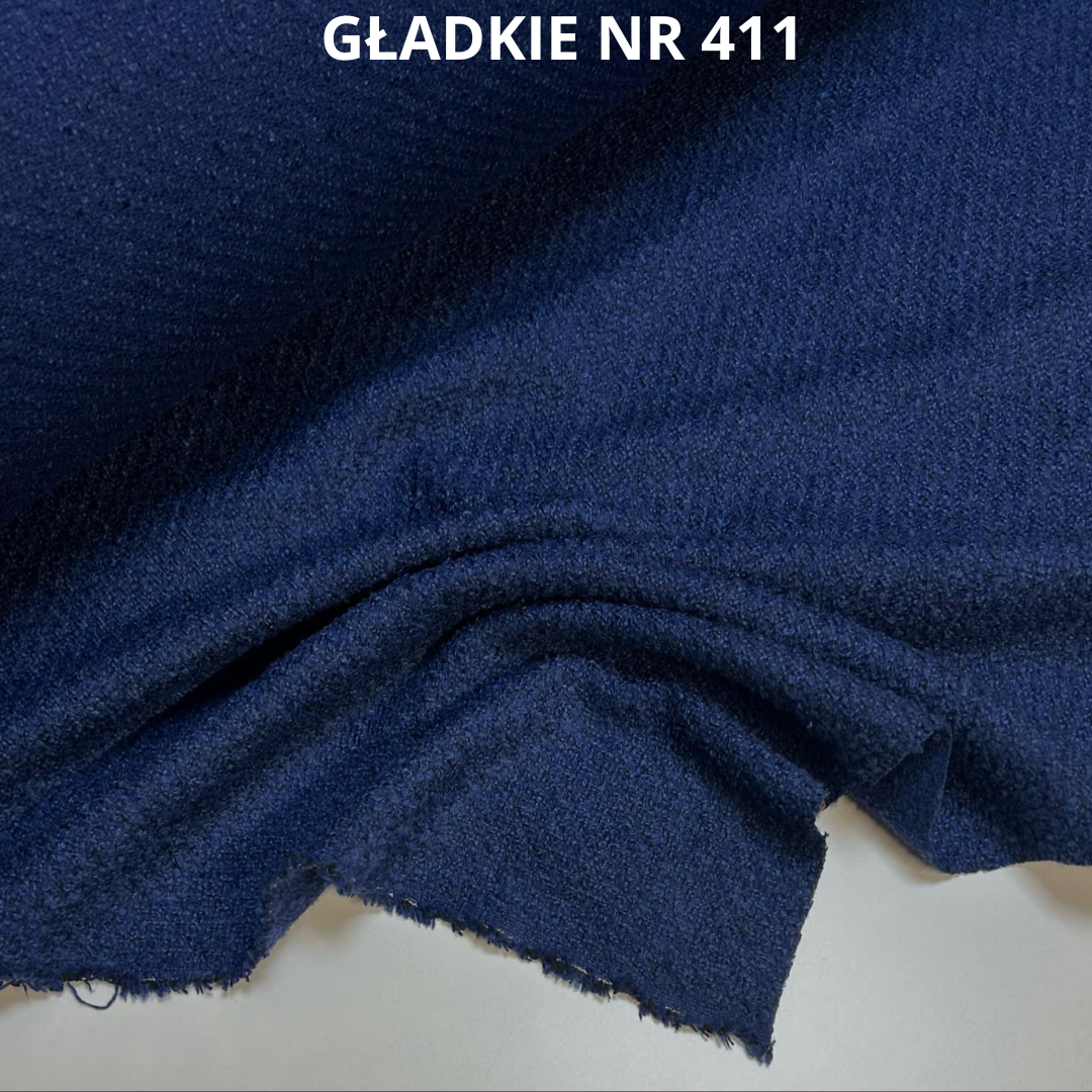 Włoska tkanina, jasny granat, nr 411