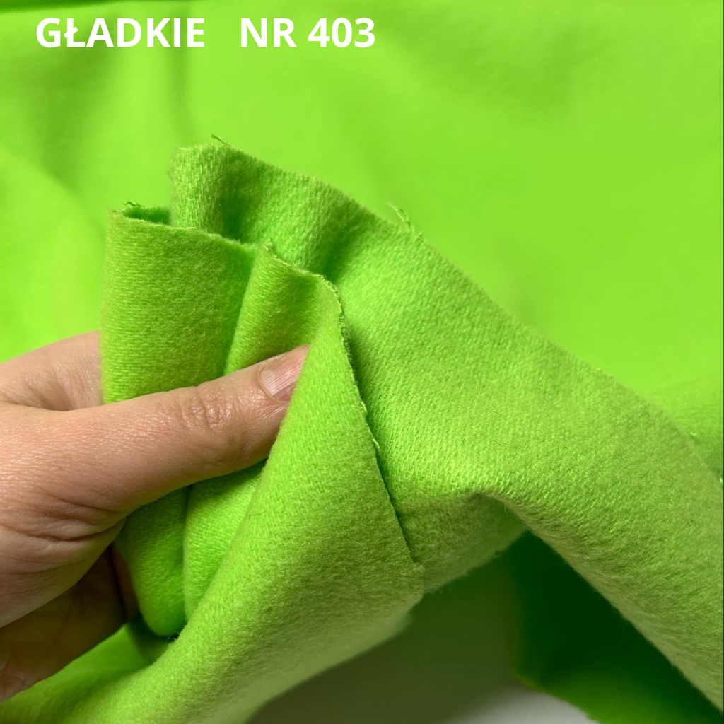 Zielona neonowa tkanina płaszczowa z wełną, nr 403