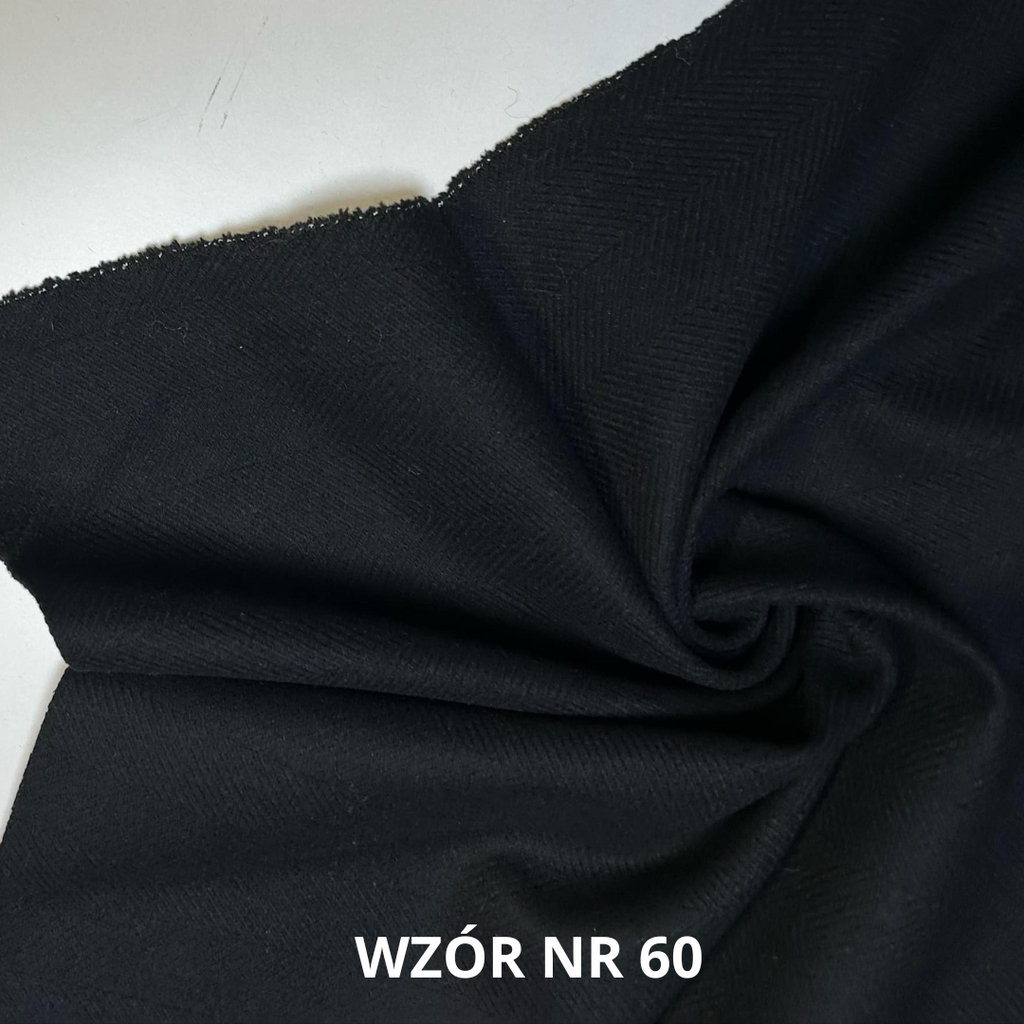 Wełna jodełka czarno granatowa, stroje historyczne, 80% wełny, nr 60