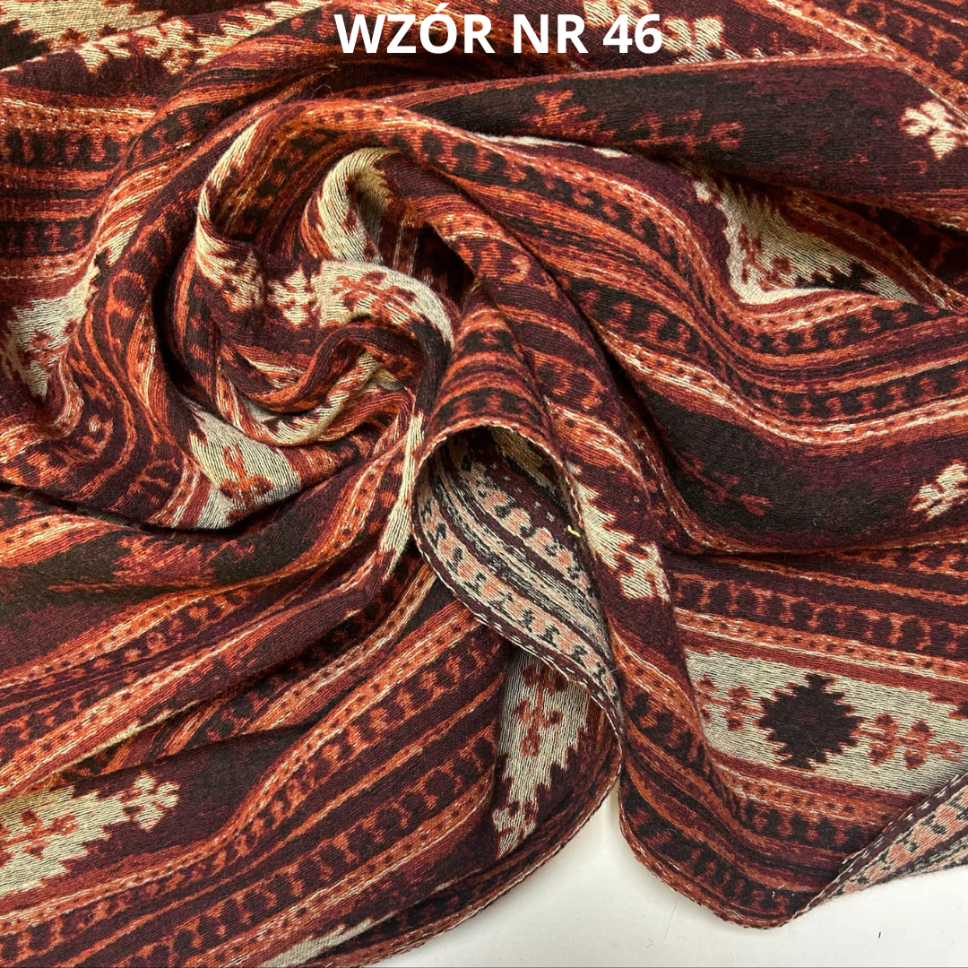 Tkanina, wzór, 57% wełna, nr 46