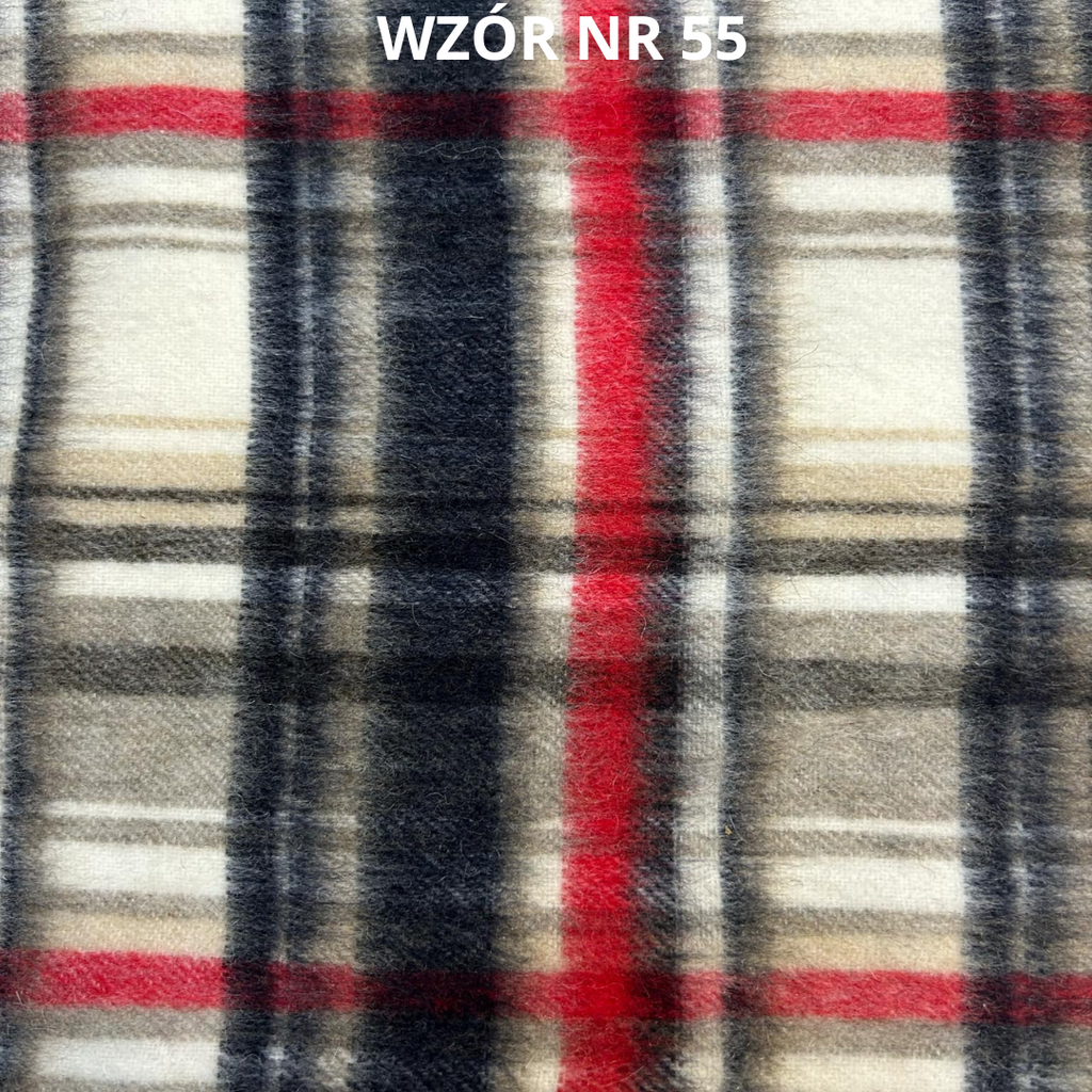 Tkanina w kratę, 20% wełny, nr 55
