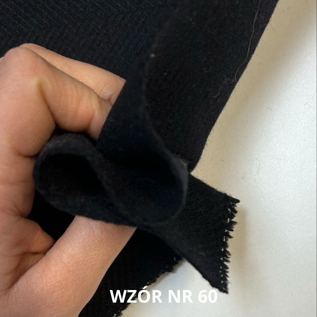 Wełna jodełka czarno granatowa, stroje historyczne, 80% wełny, nr 60