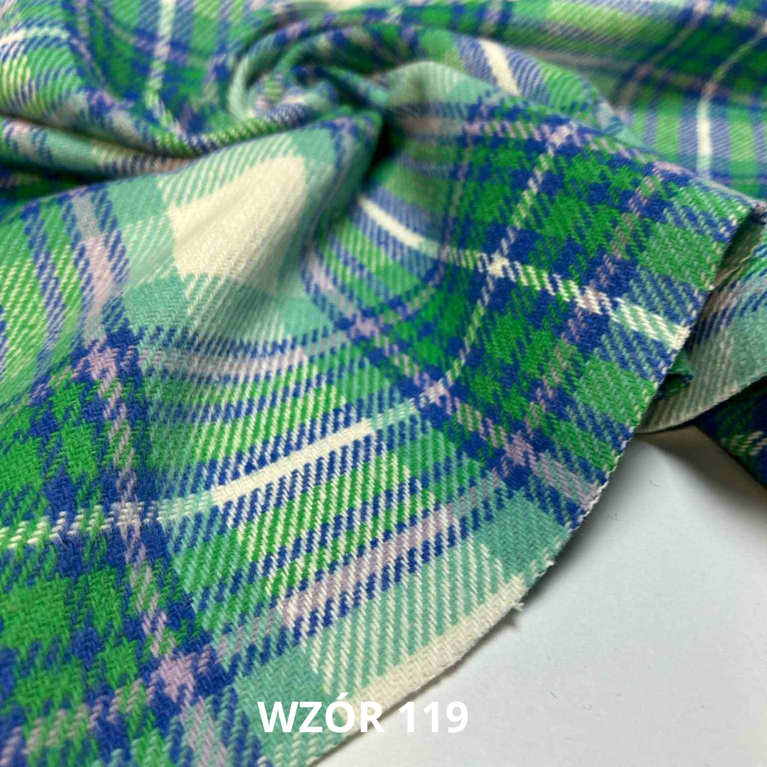Tkanina w kratę, 70% bawełna, nr 119