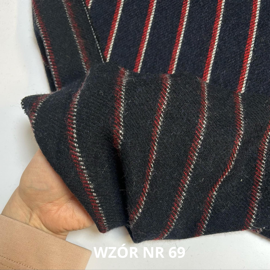 Tkanina wełniana, pasy, stroje historyczne, nr 69