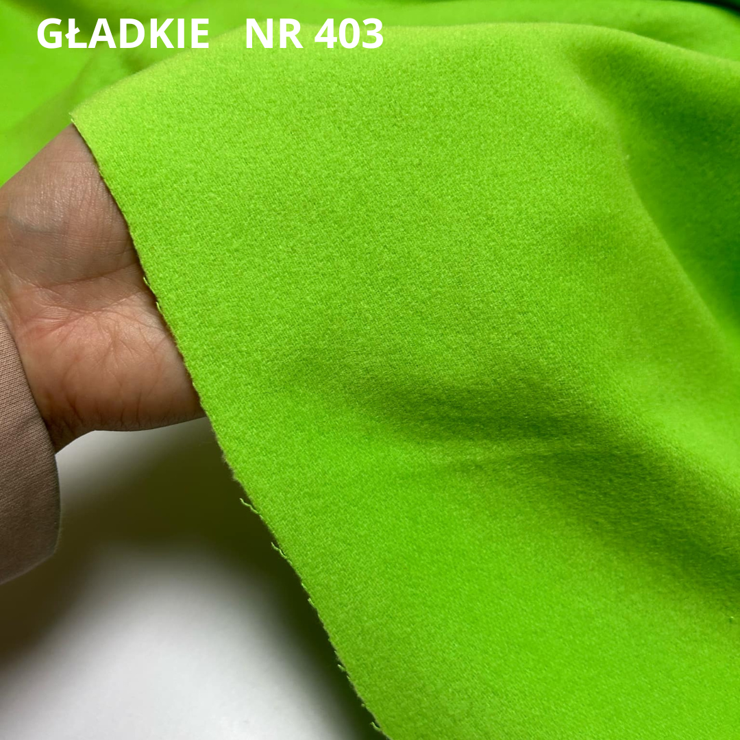 Zielona neonowa tkanina płaszczowa z wełną, nr 403