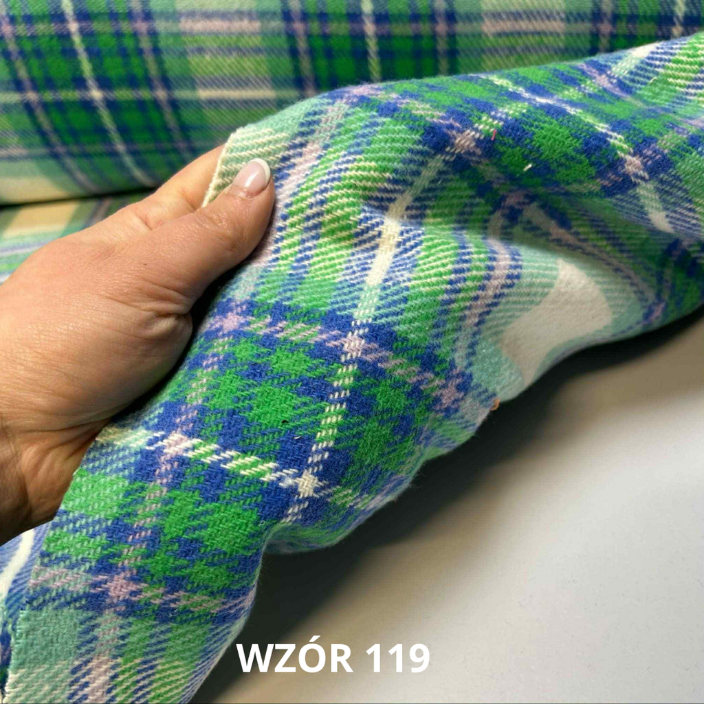 Tkanina w kratę, 70% bawełna, nr 119