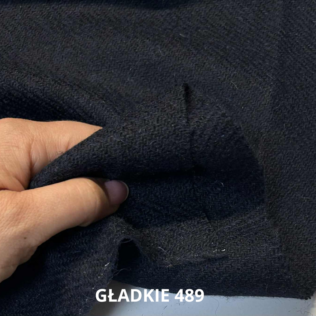 Granatowa tkanina wełniana 100% WV, nr 489