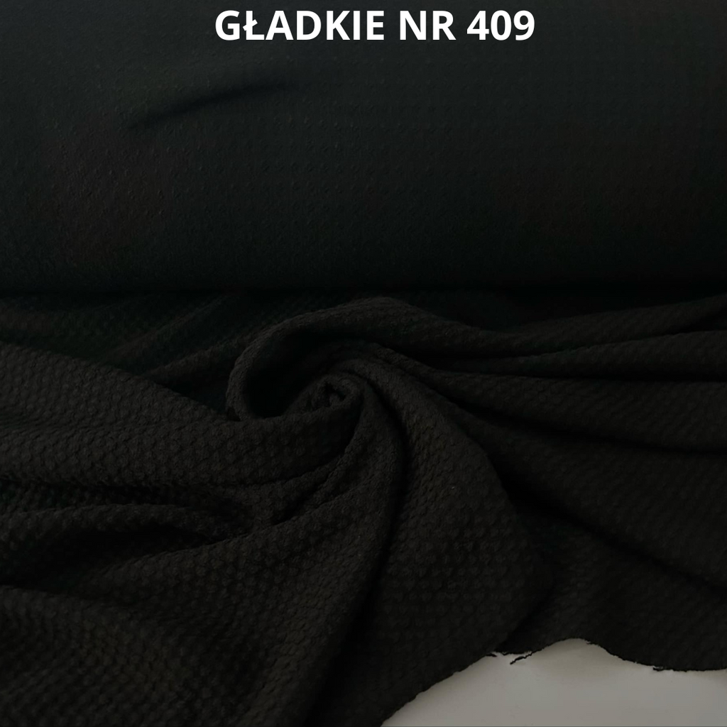 Czarna włoska tkanina, nr 409