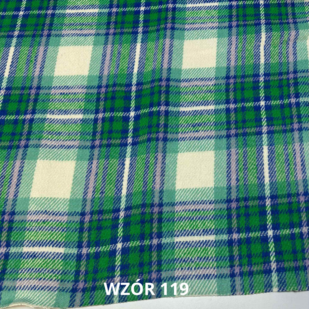 Tkanina w kratę, 70% bawełna, nr 119