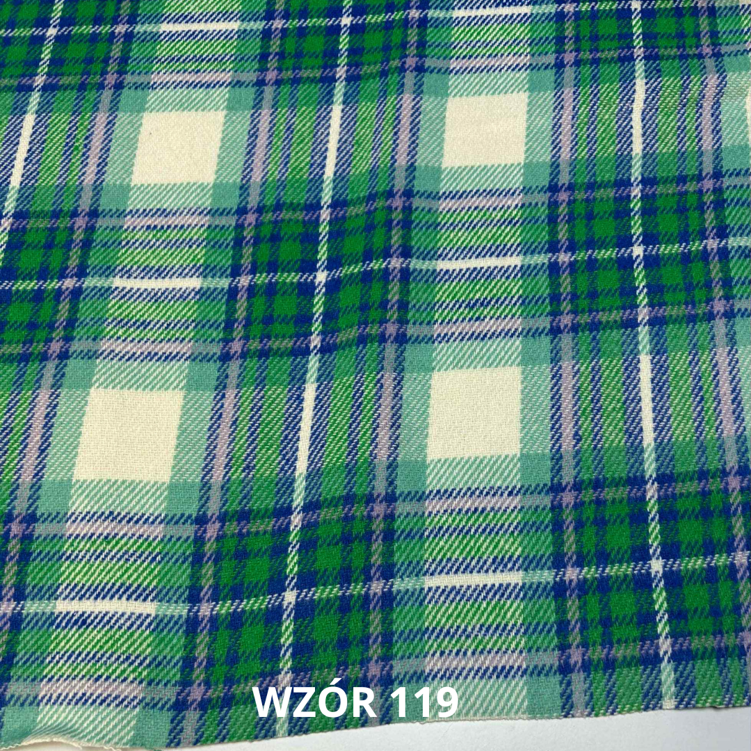 Tkanina w kratę, 70% bawełna, nr 119