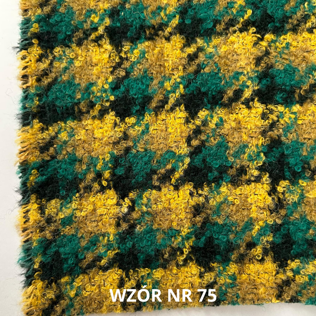 Tkanina, pepitka wełniana, krata, nr 75