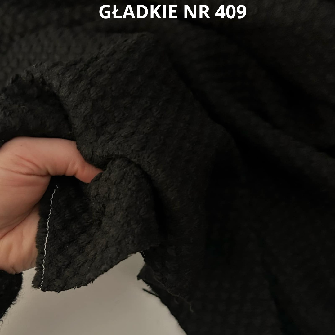 Czarna włoska tkanina, nr 409
