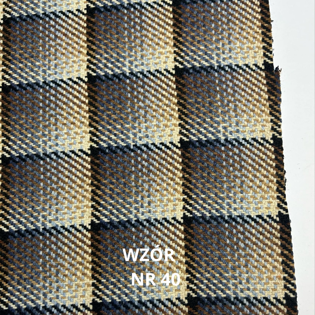 Tkanina wełniana w kratę, nr 40