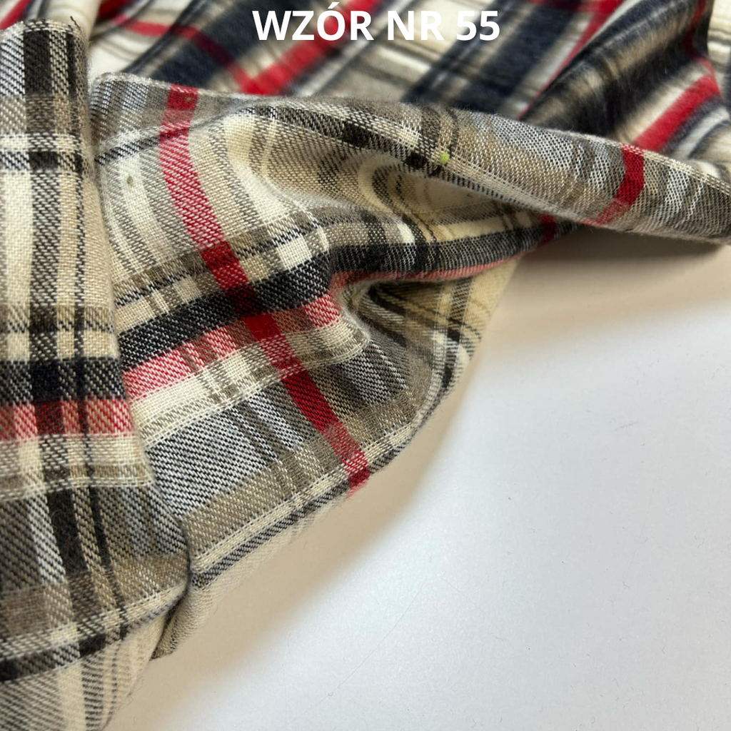 Tkanina w kratę, 20% wełny, nr 55