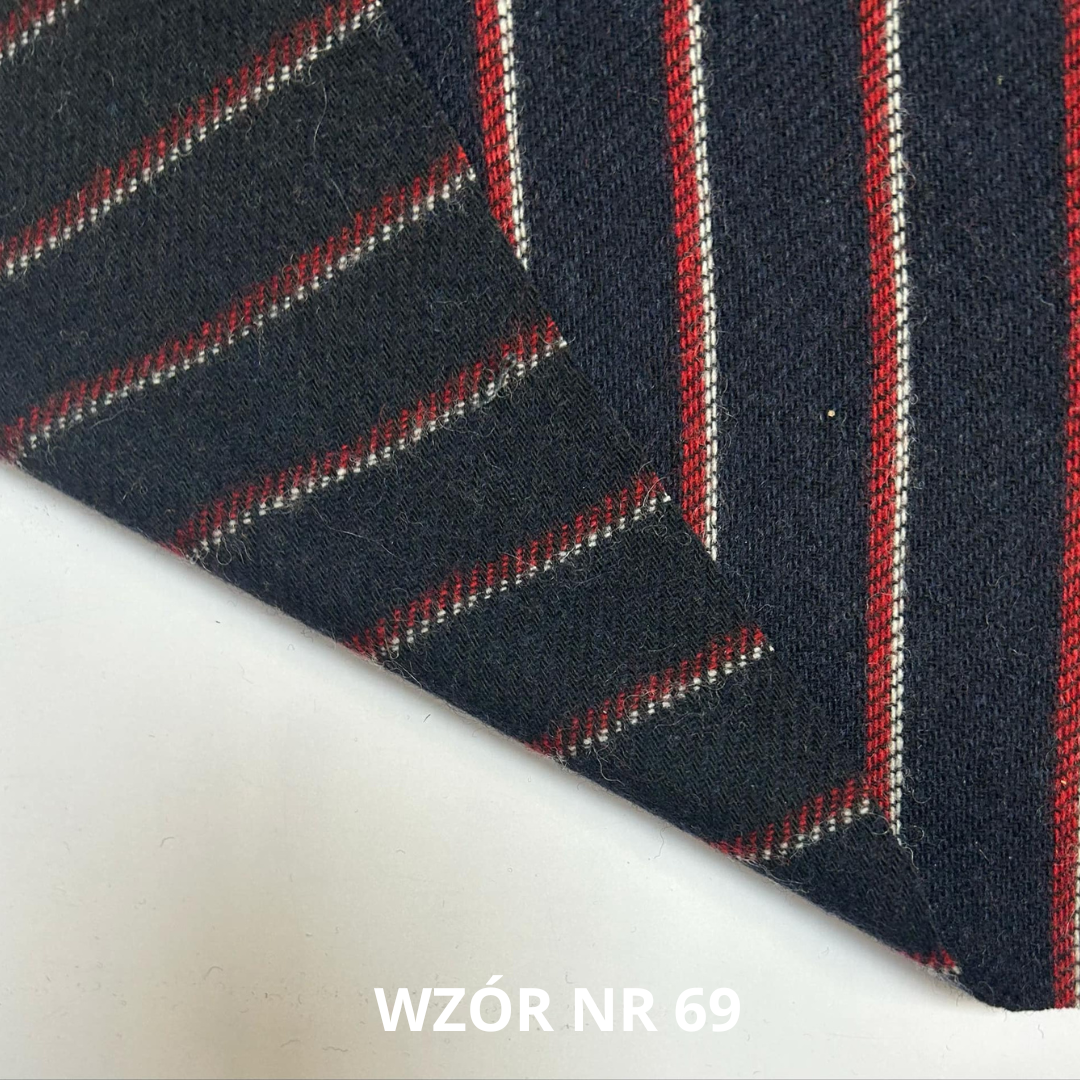 Tkanina wełniana, pasy, stroje historyczne, nr 69