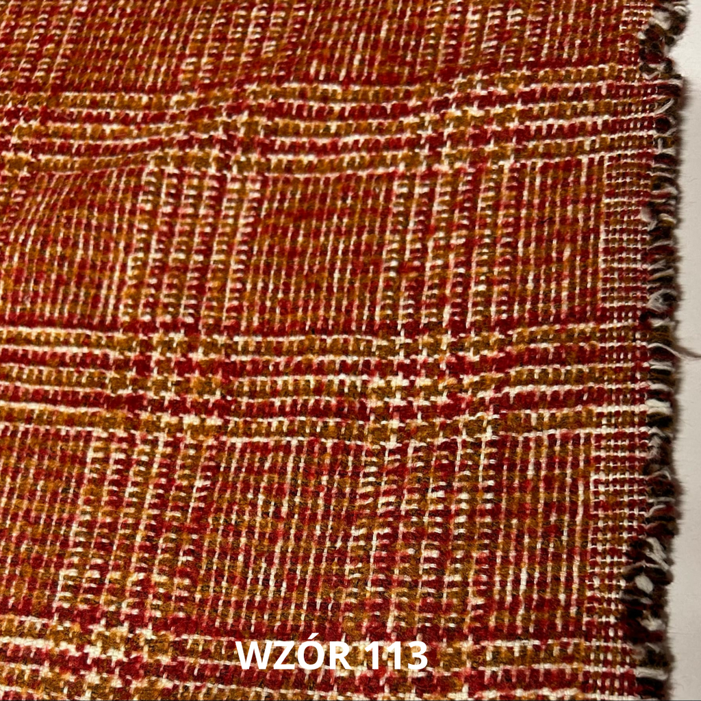 Tkanina w kratę z wełną, nr 113