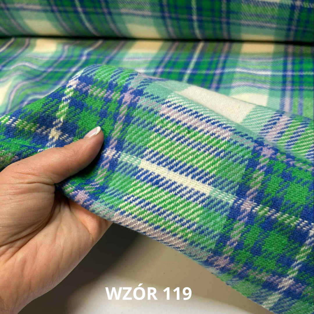 Tkanina w kratę, 70% bawełna, nr 119