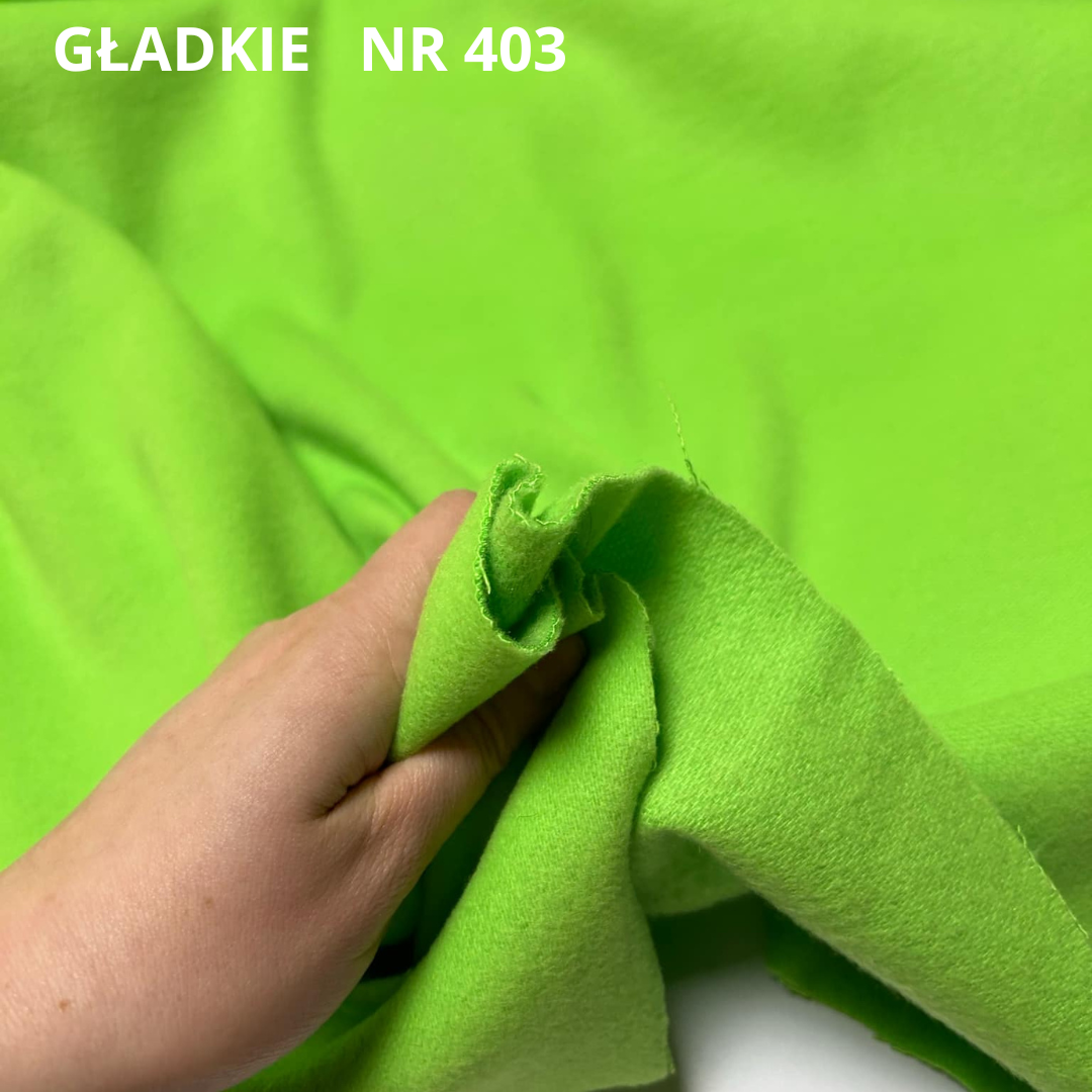 Zielona neonowa tkanina płaszczowa z wełną, nr 403