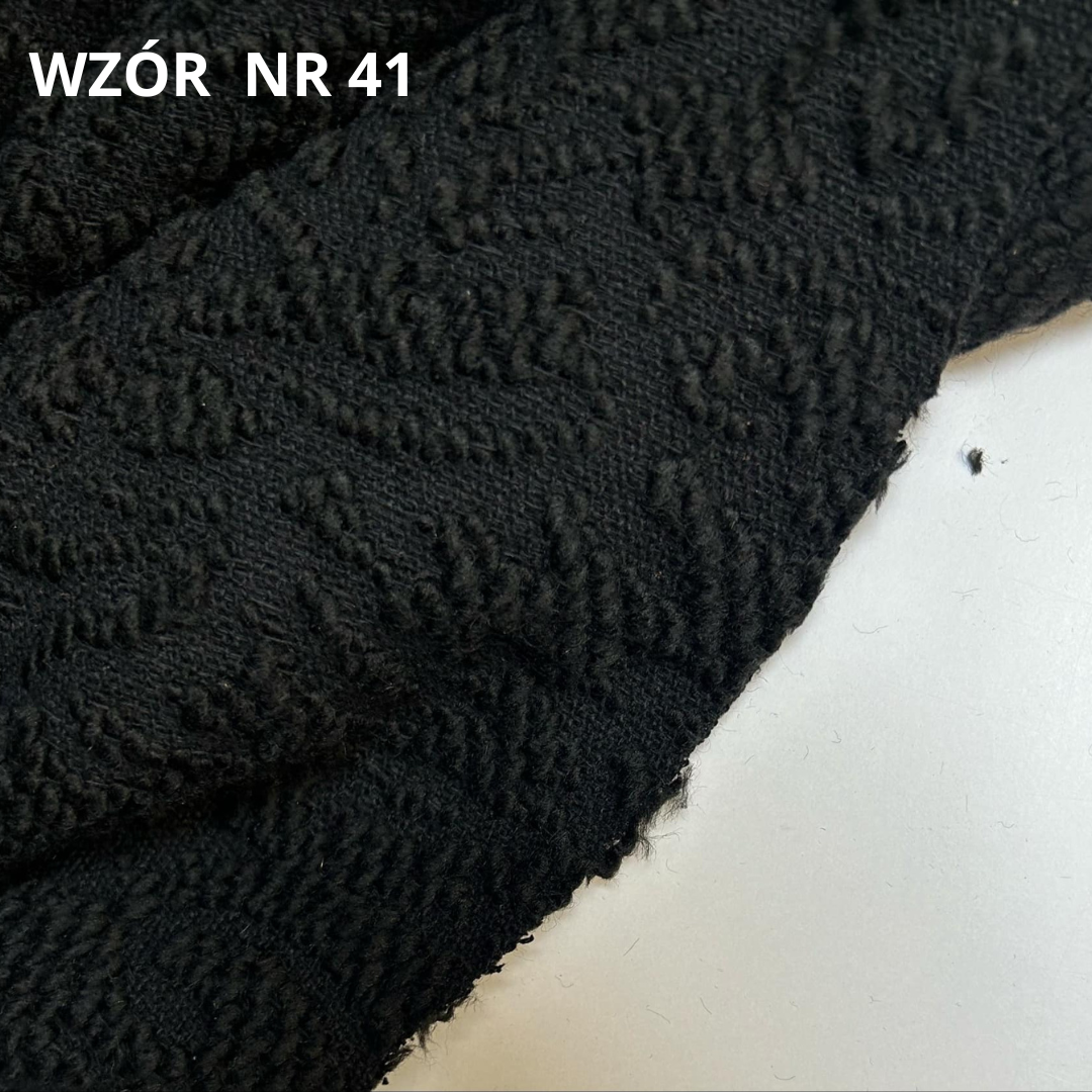 Czarna tkanina płaszczowa, nr 41