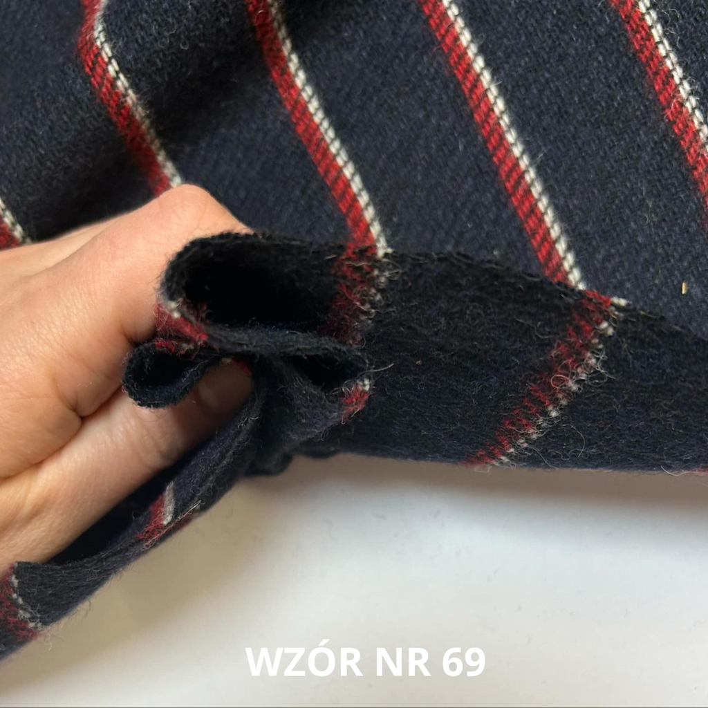 Tkanina wełniana, pasy, stroje historyczne, nr 69