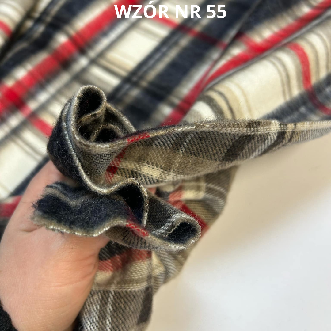 Tkanina w kratę, 20% wełny, nr 55
