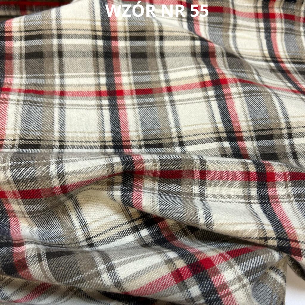 Tkanina w kratę, 20% wełny, nr 55