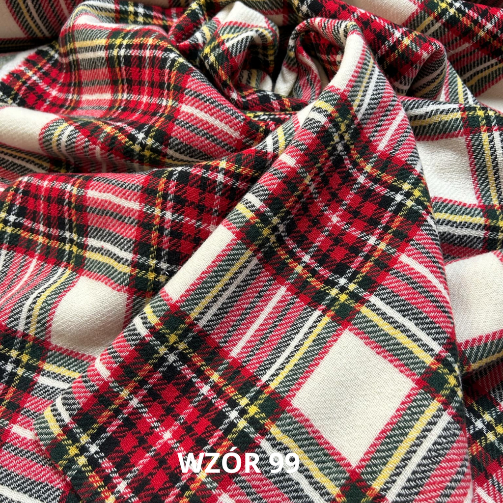 Tkanina w kratę, tkanina na narzuty, dekoracje, nr 99