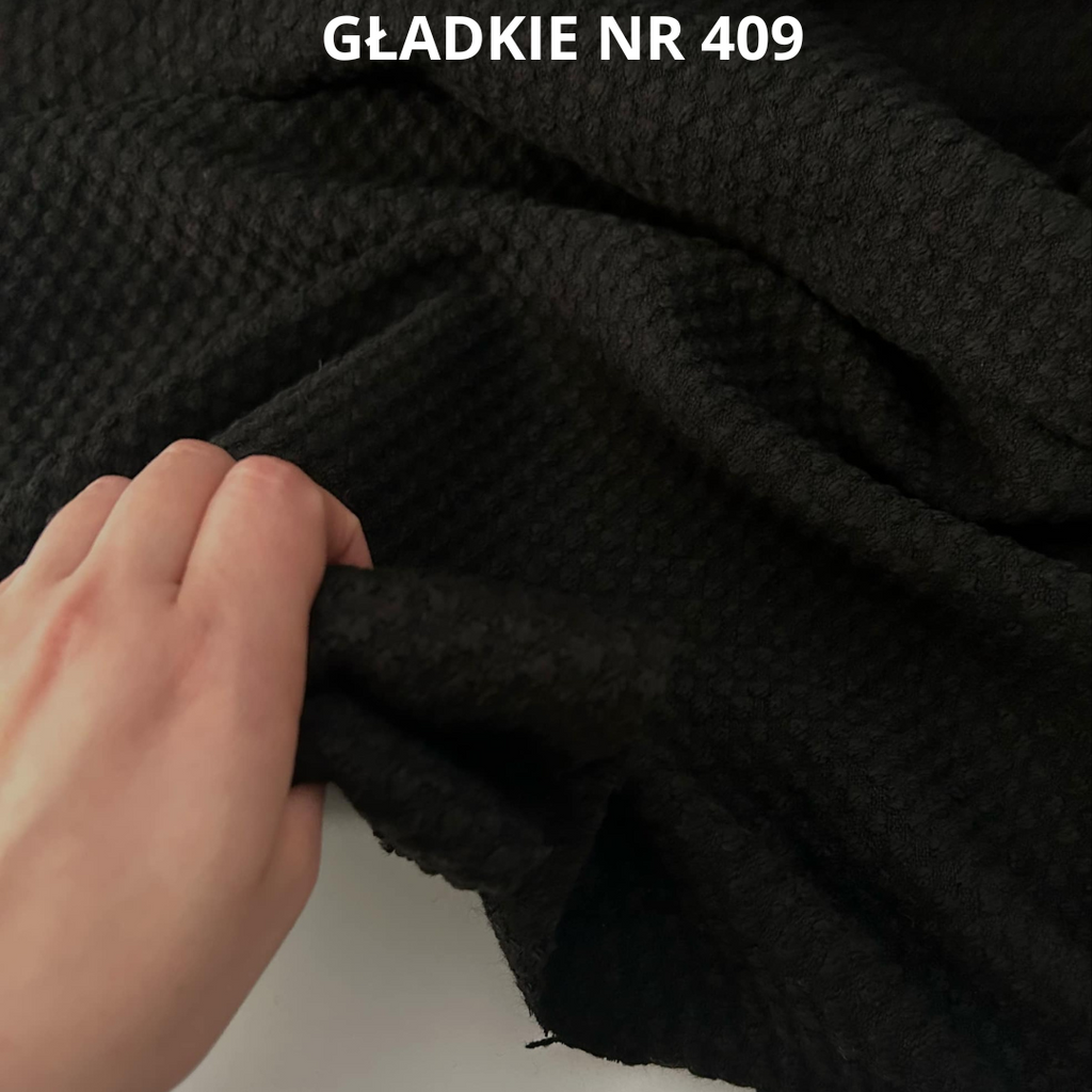 Czarna włoska tkanina, nr 409