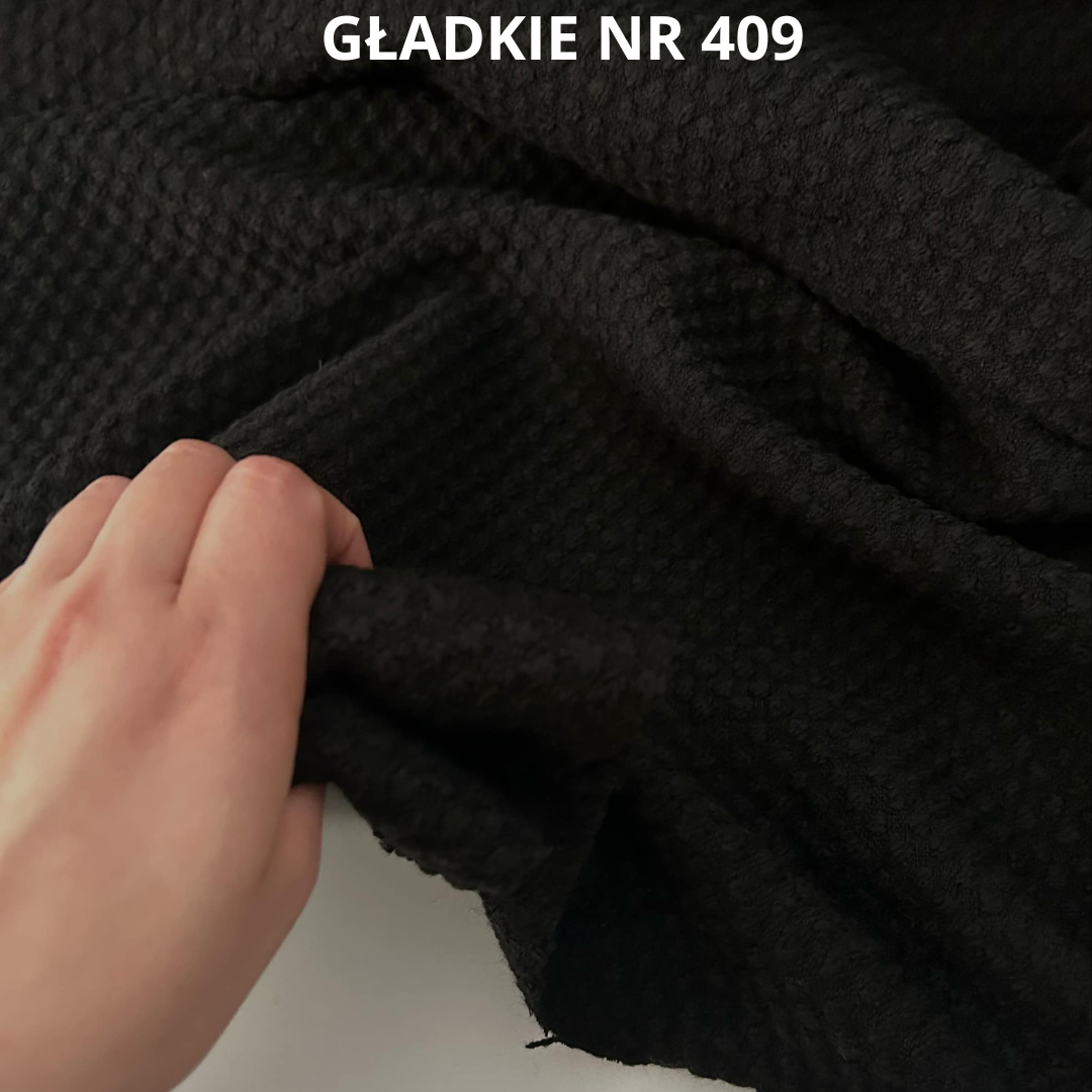 Czarna włoska tkanina, nr 409