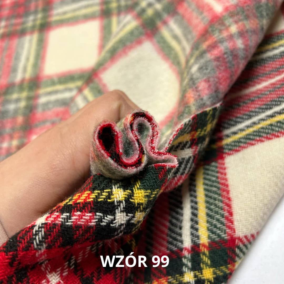 Tkanina w kratę, tkanina na narzuty, dekoracje, nr 99