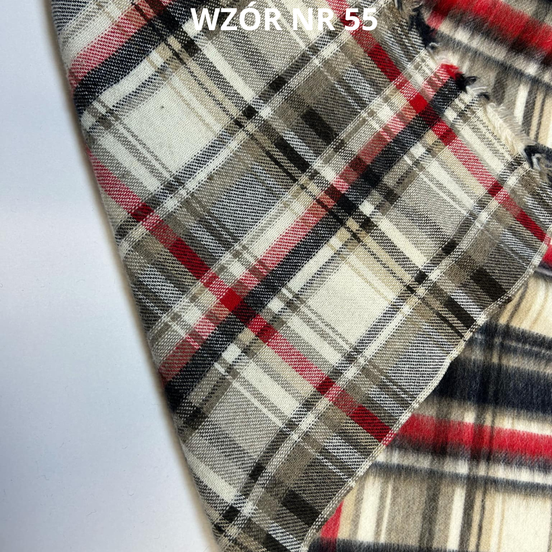 Tkanina w kratę, 20% wełny, nr 55