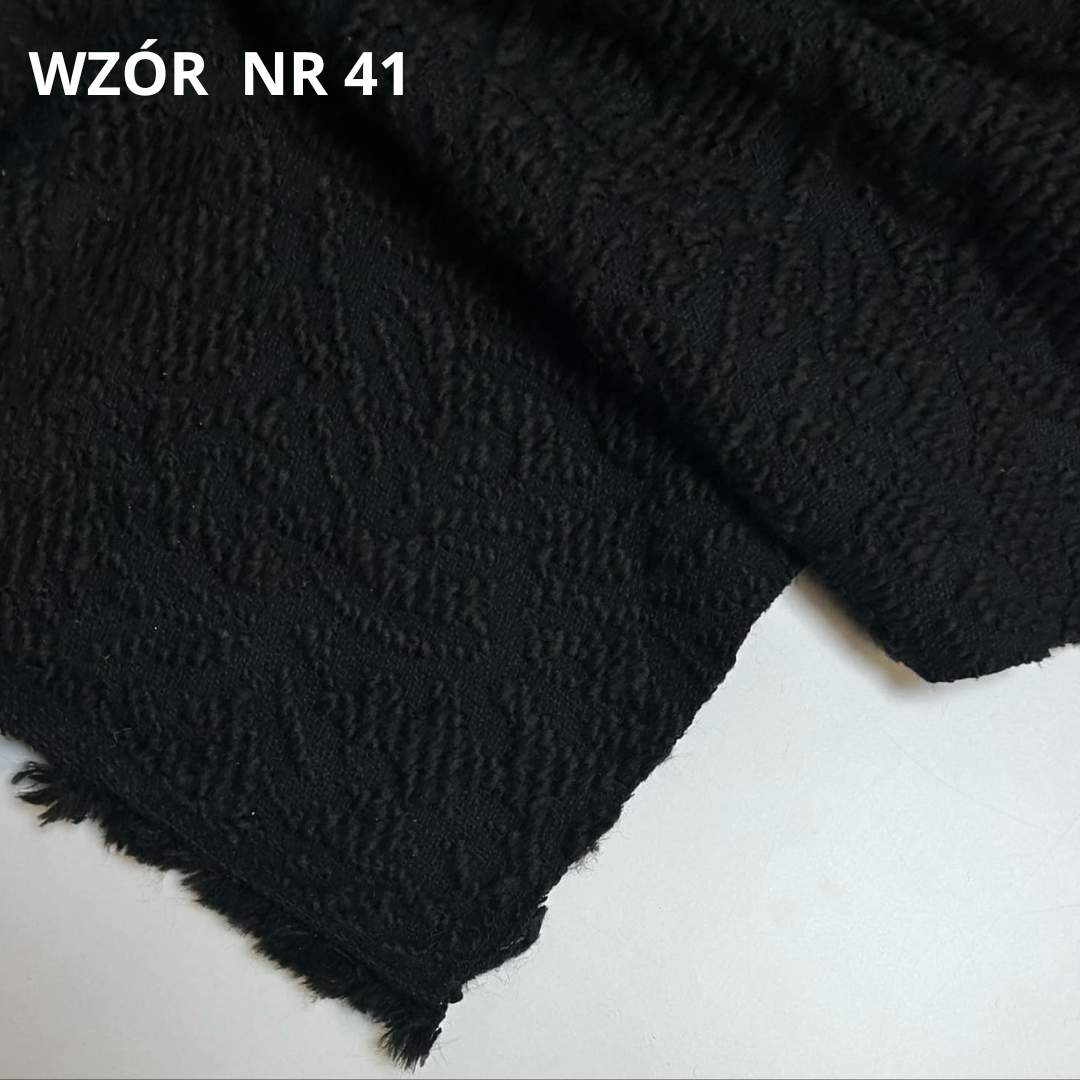 Czarna tkanina płaszczowa, nr 41