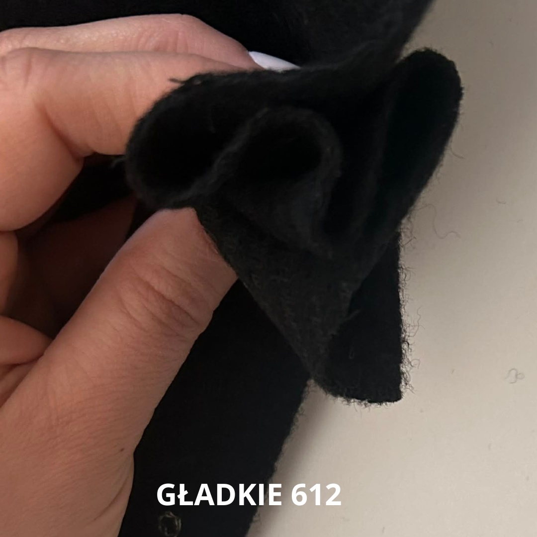 Wełna płaszczowa, stroje historyczne, czarna wełna nr 612