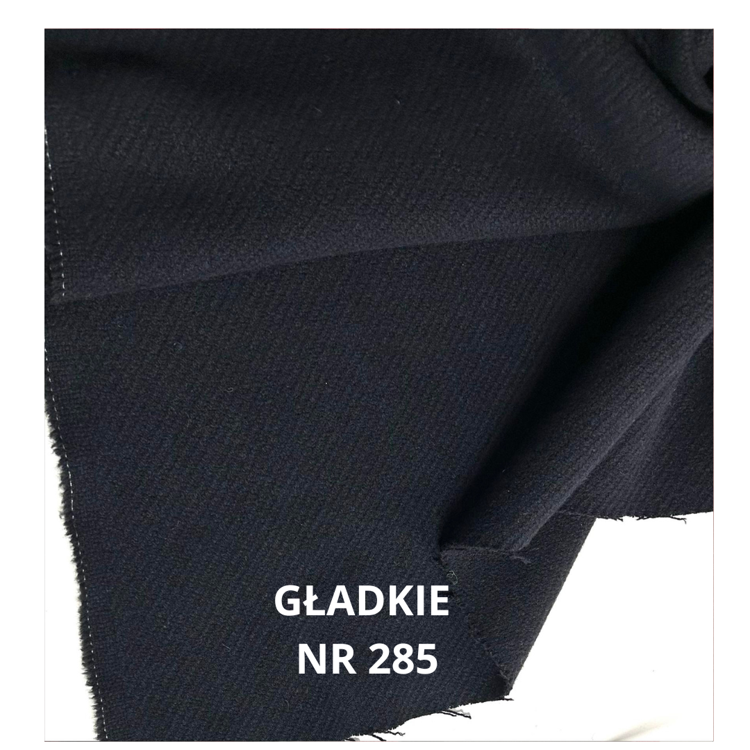 Granatowa wełna, stroje historyczne, wyraźny splot nr 285