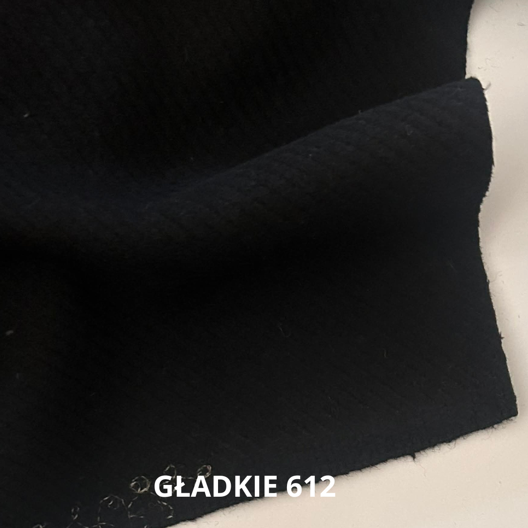 Wełna płaszczowa, stroje historyczne, czarna wełna nr 612