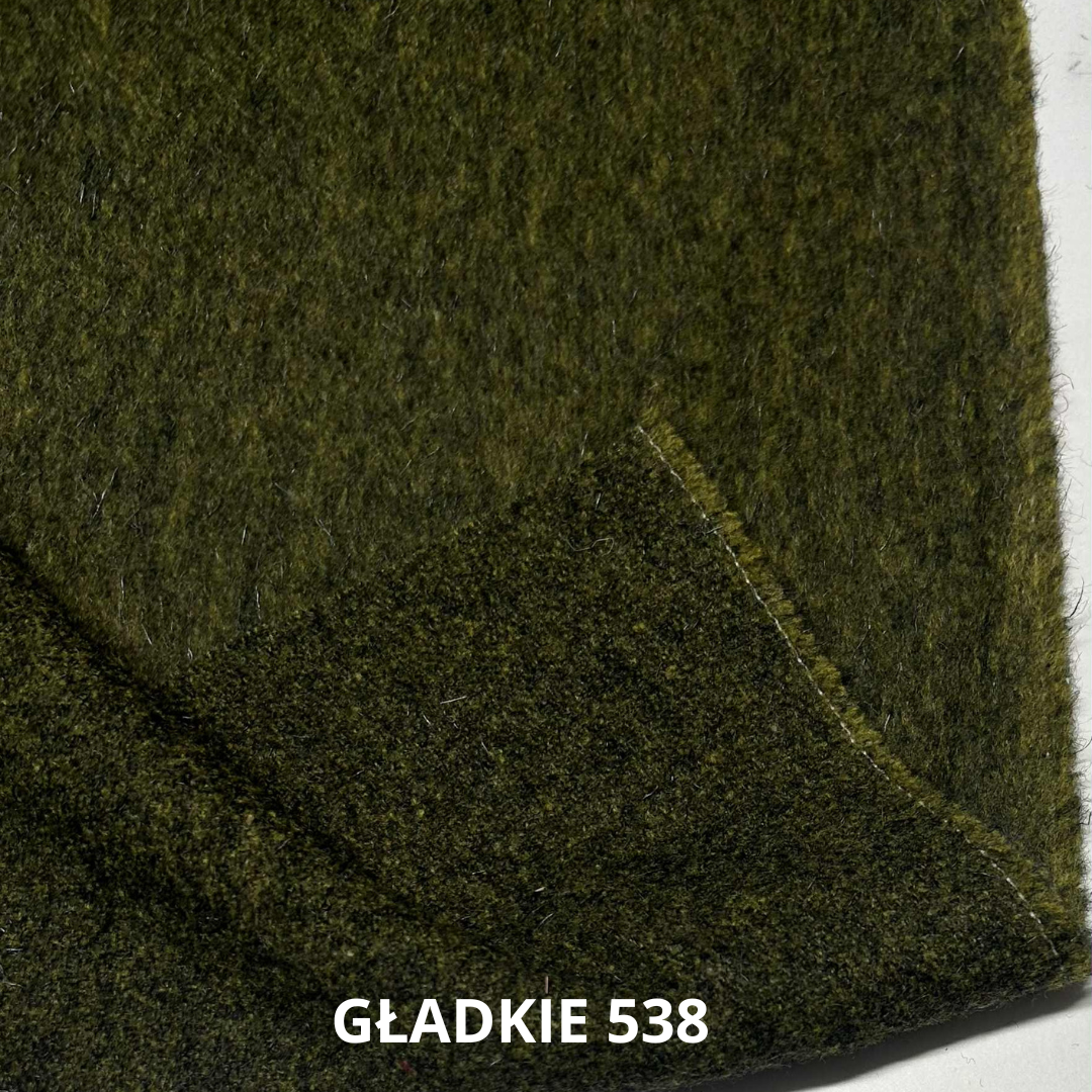 Tkanina wełniana z włosem, melanż zielony, stroje historyczne, nr 538