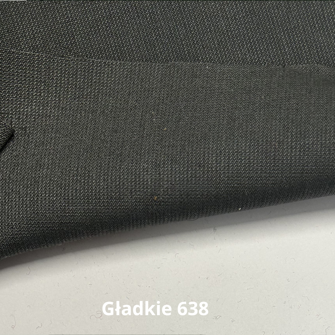 Gładkie 638, szara wełna ubraniowa