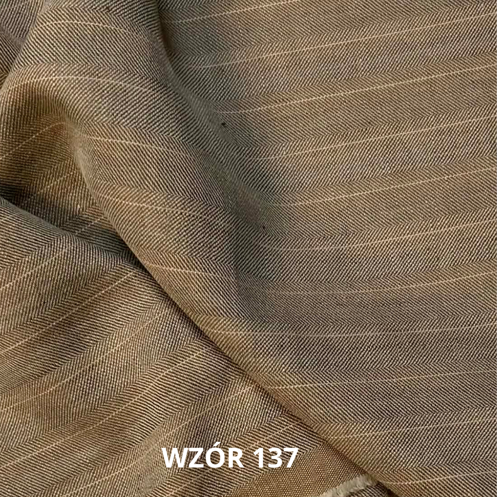 Tkanina lniano wełniana, stroje historyczne, tkanina w pasy w jodełkę nr 137