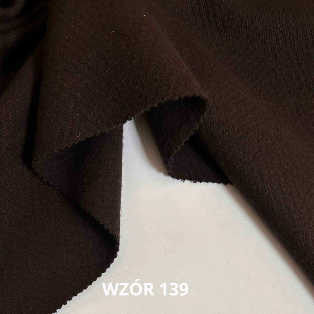 Brązowa jodełka wełniana, wzór, nr 139
