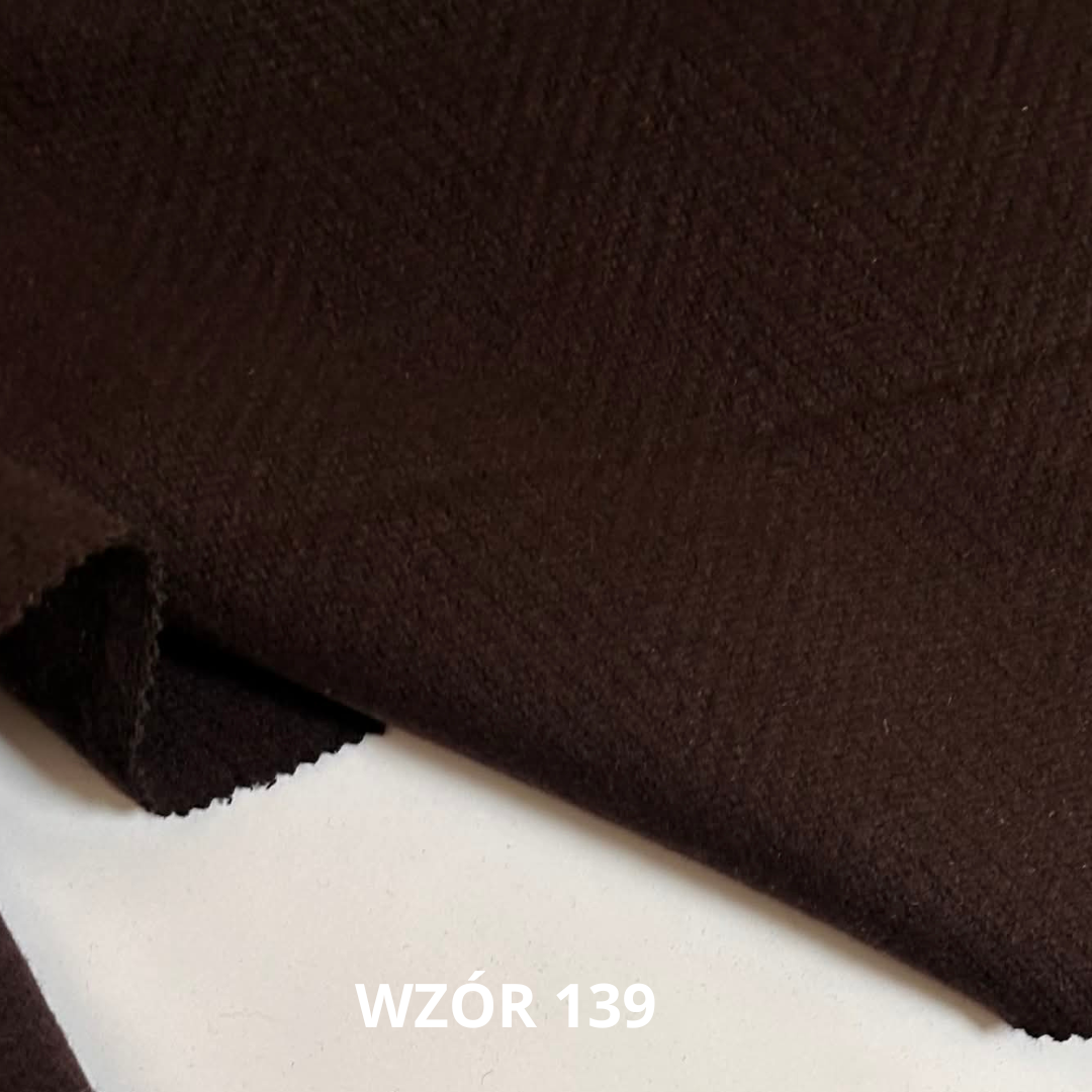 Brązowa jodełka wełniana, wzór, nr 139