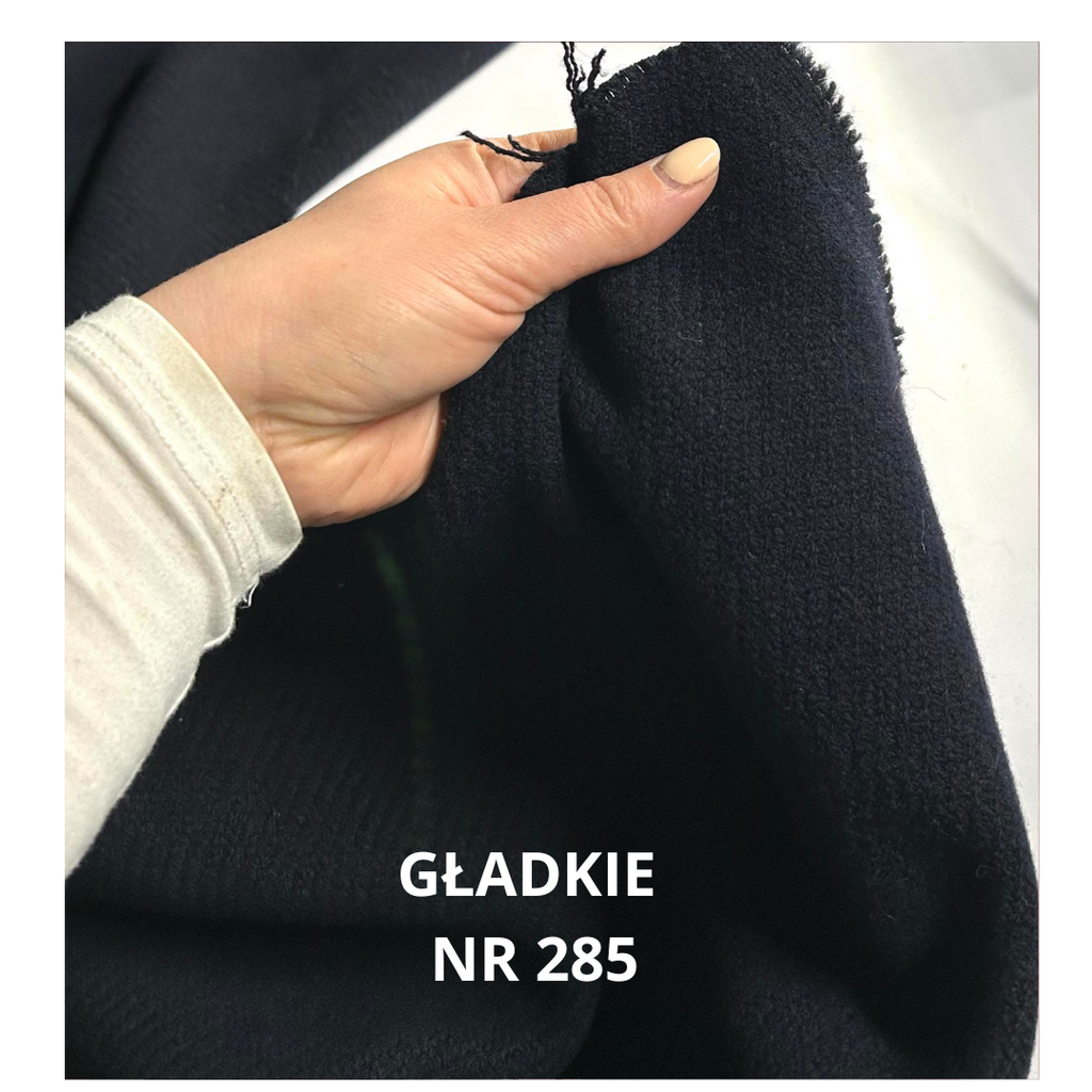 Granatowa wełna, stroje historyczne, wyraźny splot nr 285