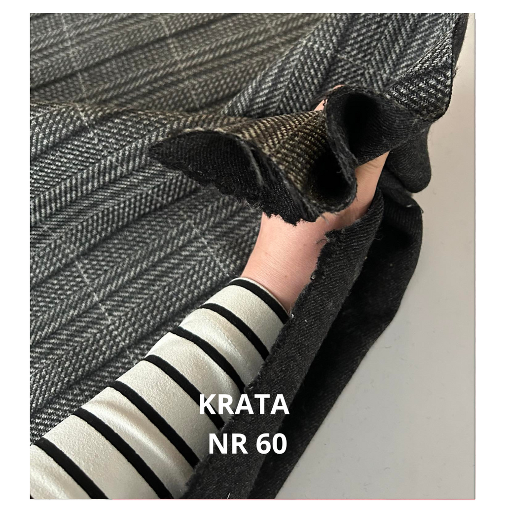 Tkanina wełniana krata, jodełka, stroje historyczne nr 60