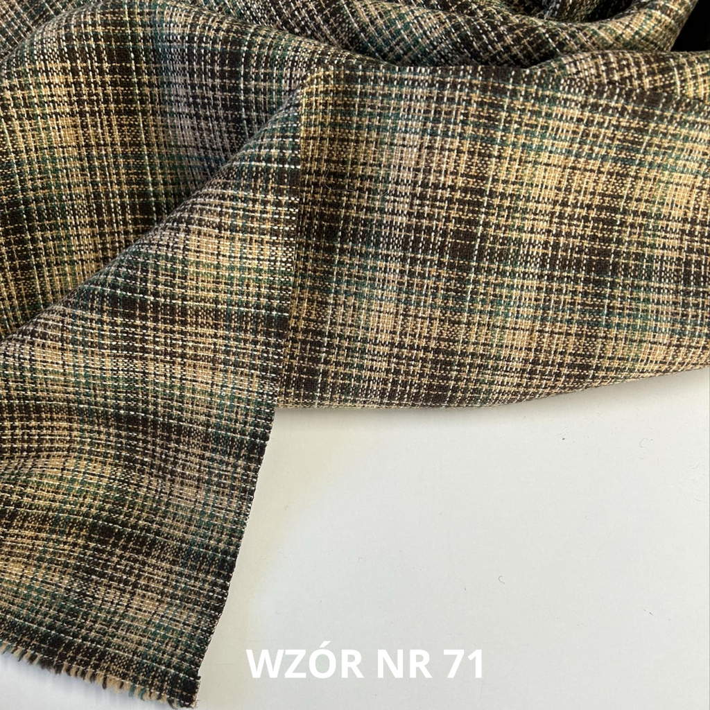 Tkanina wełniana, krata, stroje historyczne, nr 71