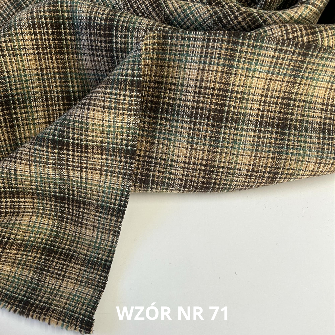 Tkanina wełniana, krata, stroje historyczne, nr 71