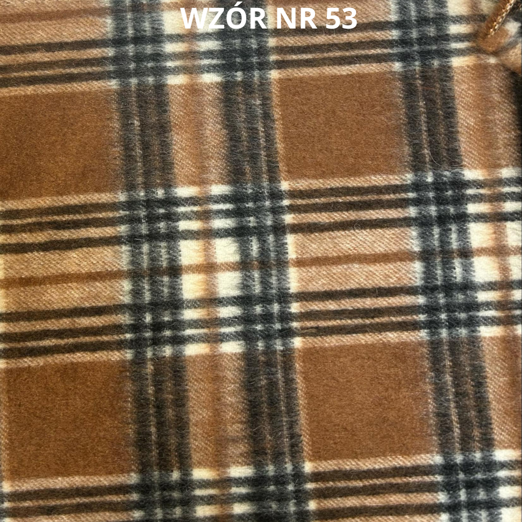 Tkanina w kratę z wełną, 20% wełna, nr 53